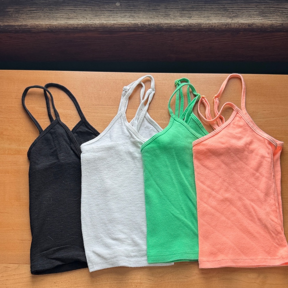 Aerie cropped adjustable tank tops